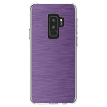 DistinctInk® Clear Shockproof Hybrid Case for Apple iPhone / Samsung Galaxy / Google Pixel - Purple Stainless Steel Image Print