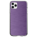 Purple Stainless Steel Image Print Clear Shockproof iPhone Case