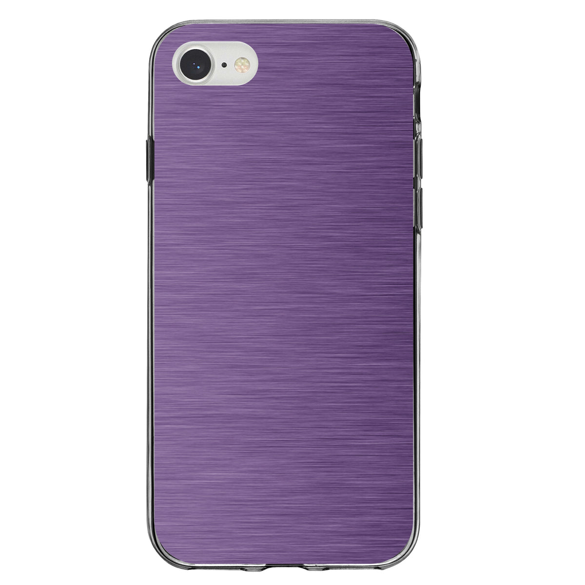 Purple Stainless Steel Image Print Clear Shockproof iPhone Case, view 5