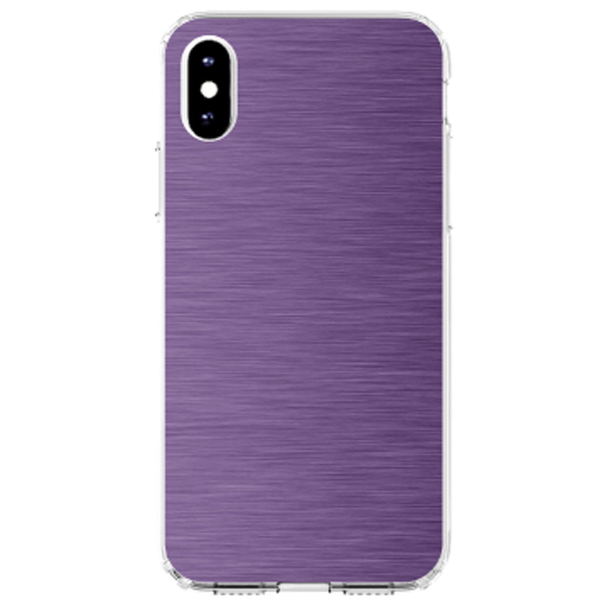 Purple Stainless Steel Image Print Clear Shockproof iPhone Case, view 4