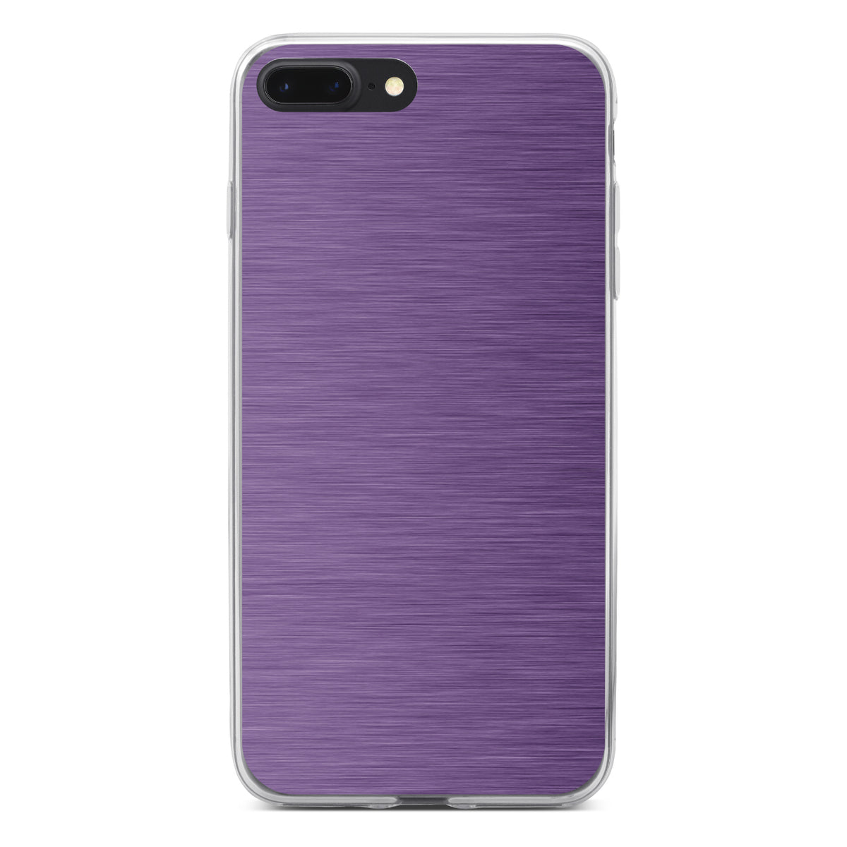 Purple Stainless Steel Image Print Clear Shockproof iPhone Case, view 6