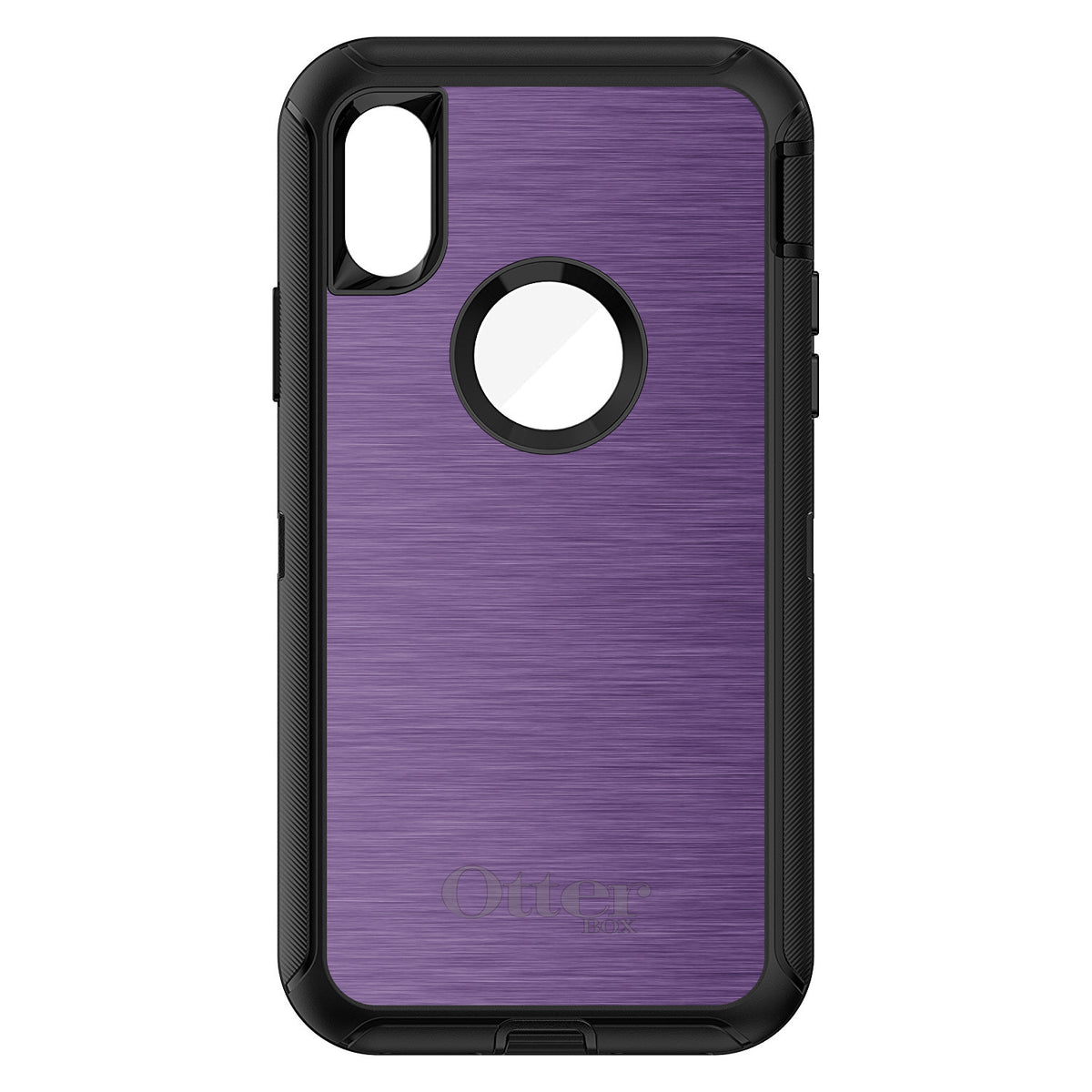 Purple Stainless Steel Print OtterBox Defender Case for iPhone & Galaxy, view 3