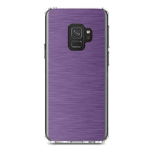DistinctInk® Clear Shockproof Hybrid Case for Apple iPhone / Samsung Galaxy / Google Pixel - Purple Stainless Steel Image Print
