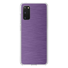 DistinctInk® Clear Shockproof Hybrid Case for Apple iPhone / Samsung Galaxy / Google Pixel - Purple Stainless Steel Image Print
