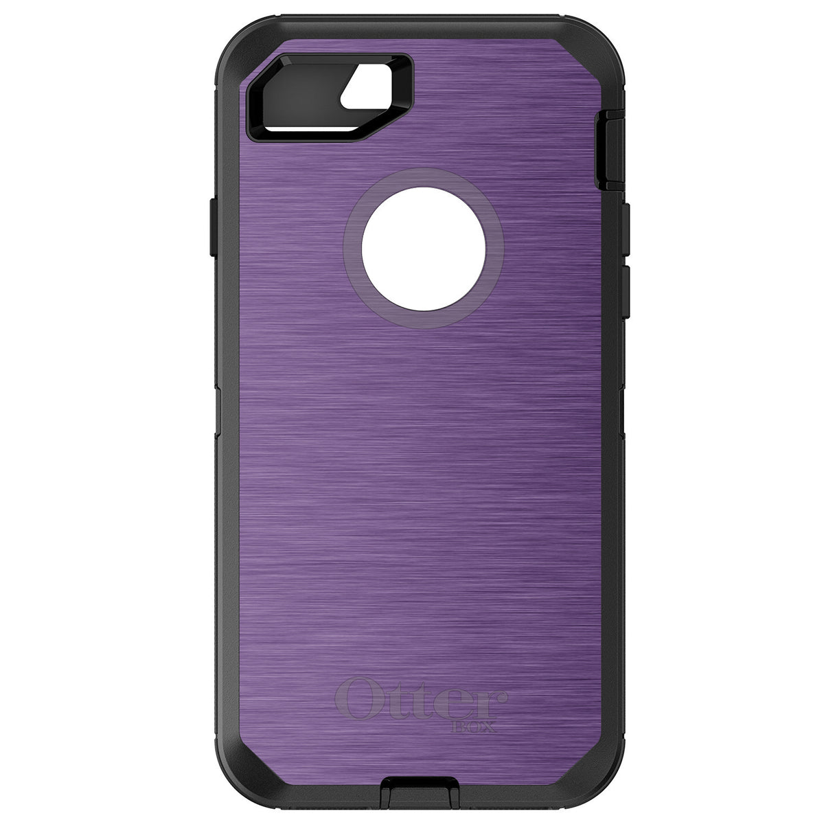 Purple Stainless Steel Print OtterBox Defender Case for iPhone & Galaxy