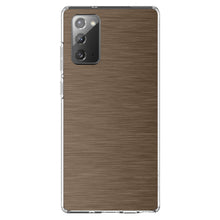DistinctInk® Clear Shockproof Hybrid Case for Apple iPhone / Samsung Galaxy / Google Pixel - Brown Stainless Steel Image Print