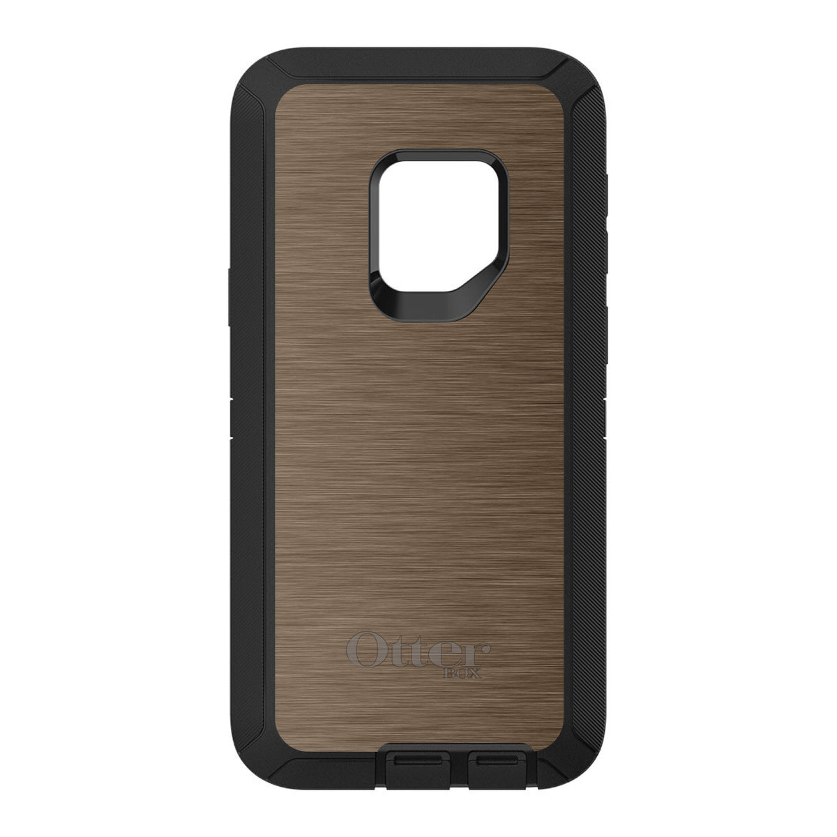 Brown Stainless Steel Print OtterBox Defender Case for iPhone & Galaxy, view 11
