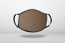 Brown Stainless Steel Image Print - 3-Ply Reusable Soft Face Mask Covering, Unisex, Cotton Inner Layer
