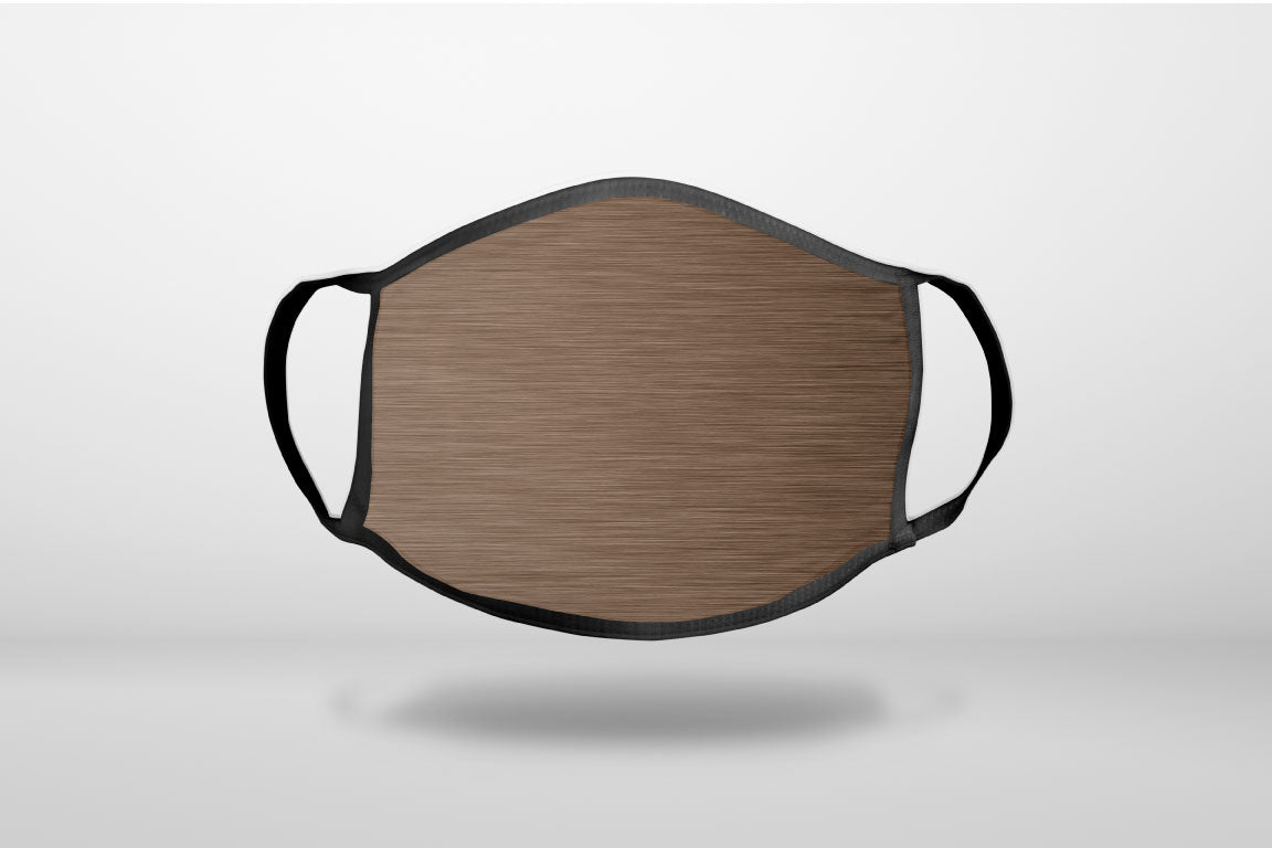 Brown Stainless Steel Image Print - 3-Ply Reusable Soft Face Mask Covering, Unisex, Cotton Inner Layer