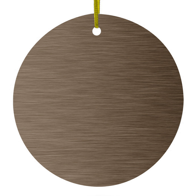 Brown Stainless Steel Image Print Ceramic Ornament