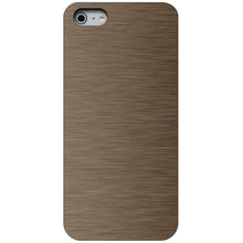 DistinctInk® Hard Plastic Snap-On Case for Apple iPhone or Samsung Galaxy - Brown Stainless Steel Print