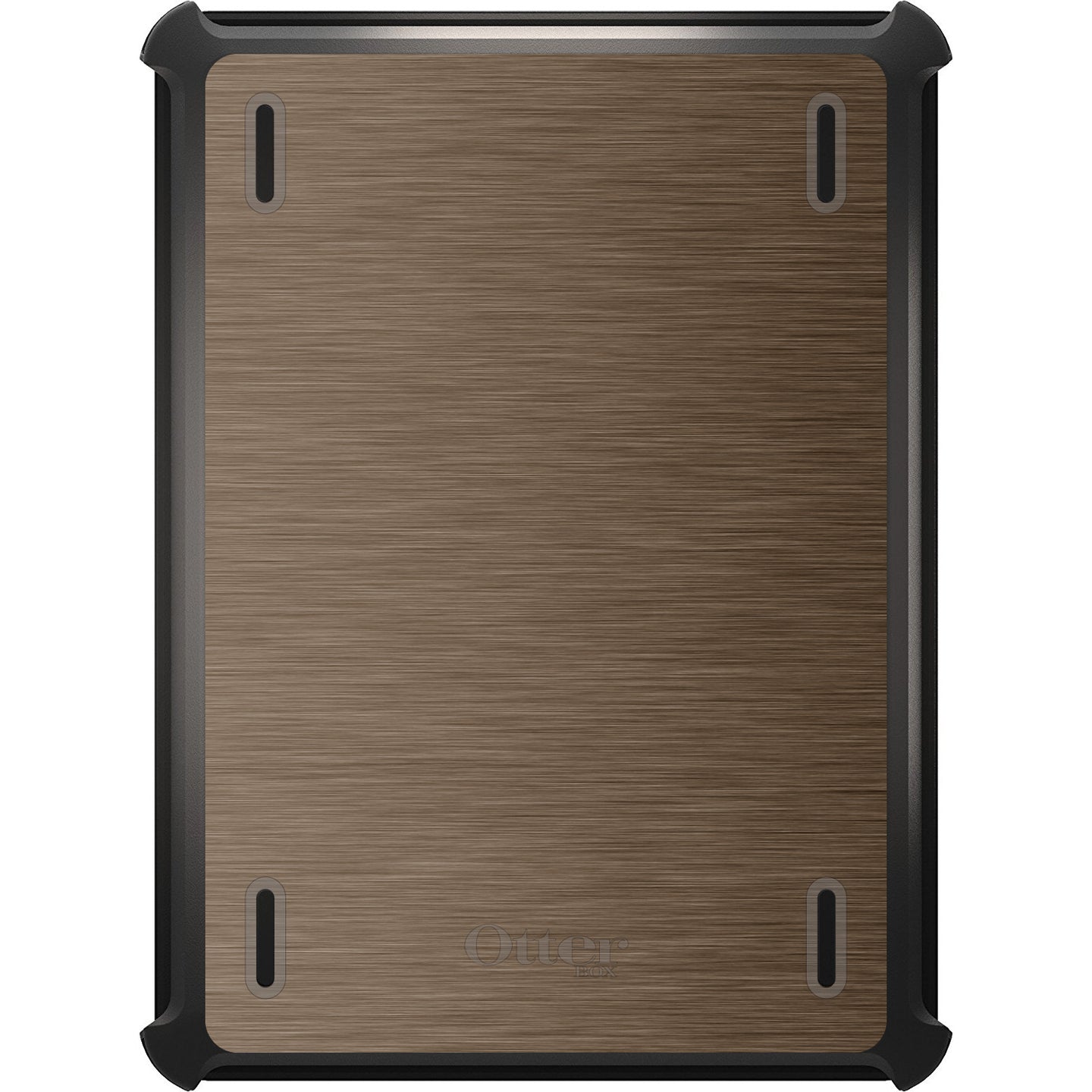 DistinctInk™ OtterBox Defender Series Case for Apple iPad / iPad Pro / iPad Air / iPad Mini - Brown Stainless Steel Print