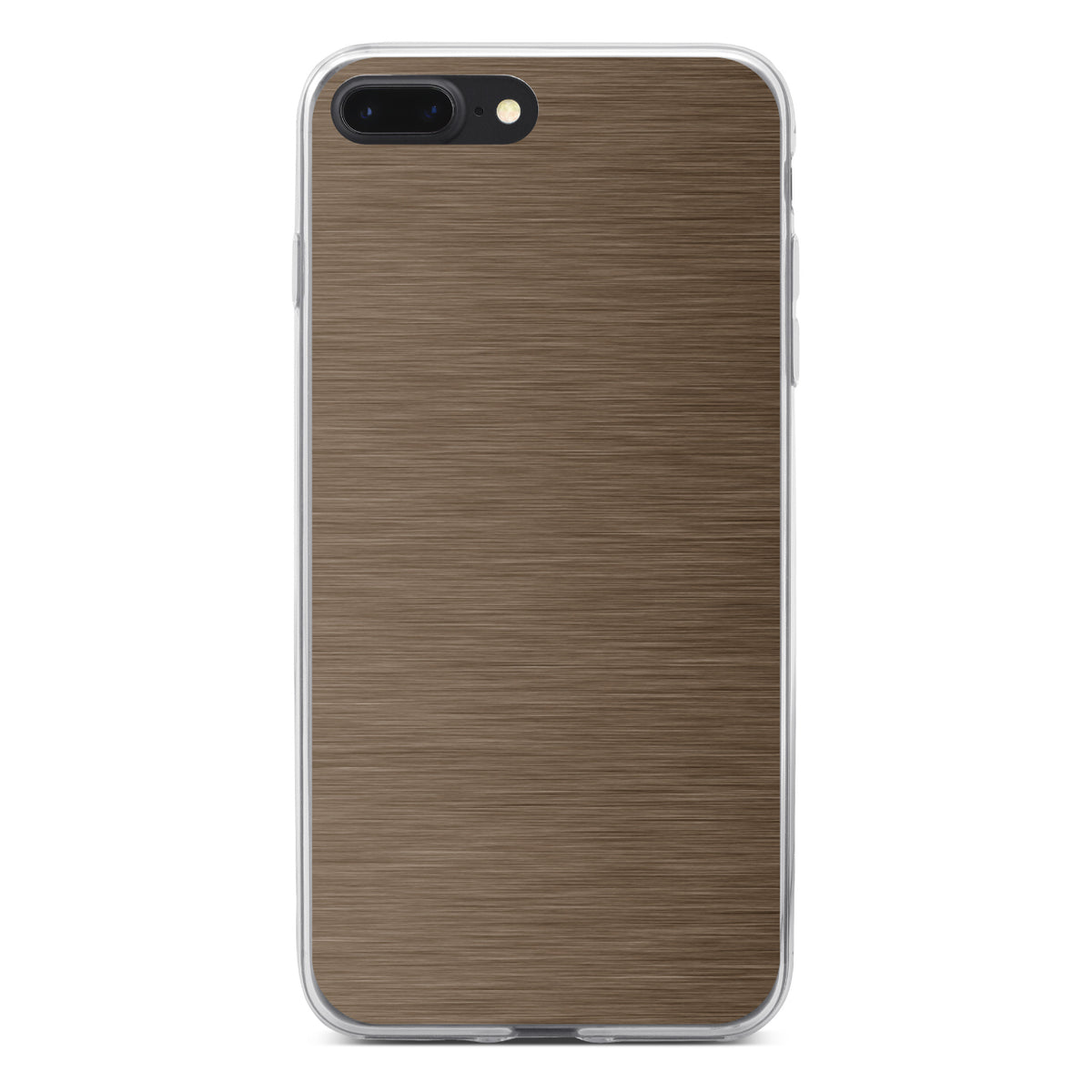 Brown Stainless Steel Image Print Clear Shockproof iPhone Case, view 6