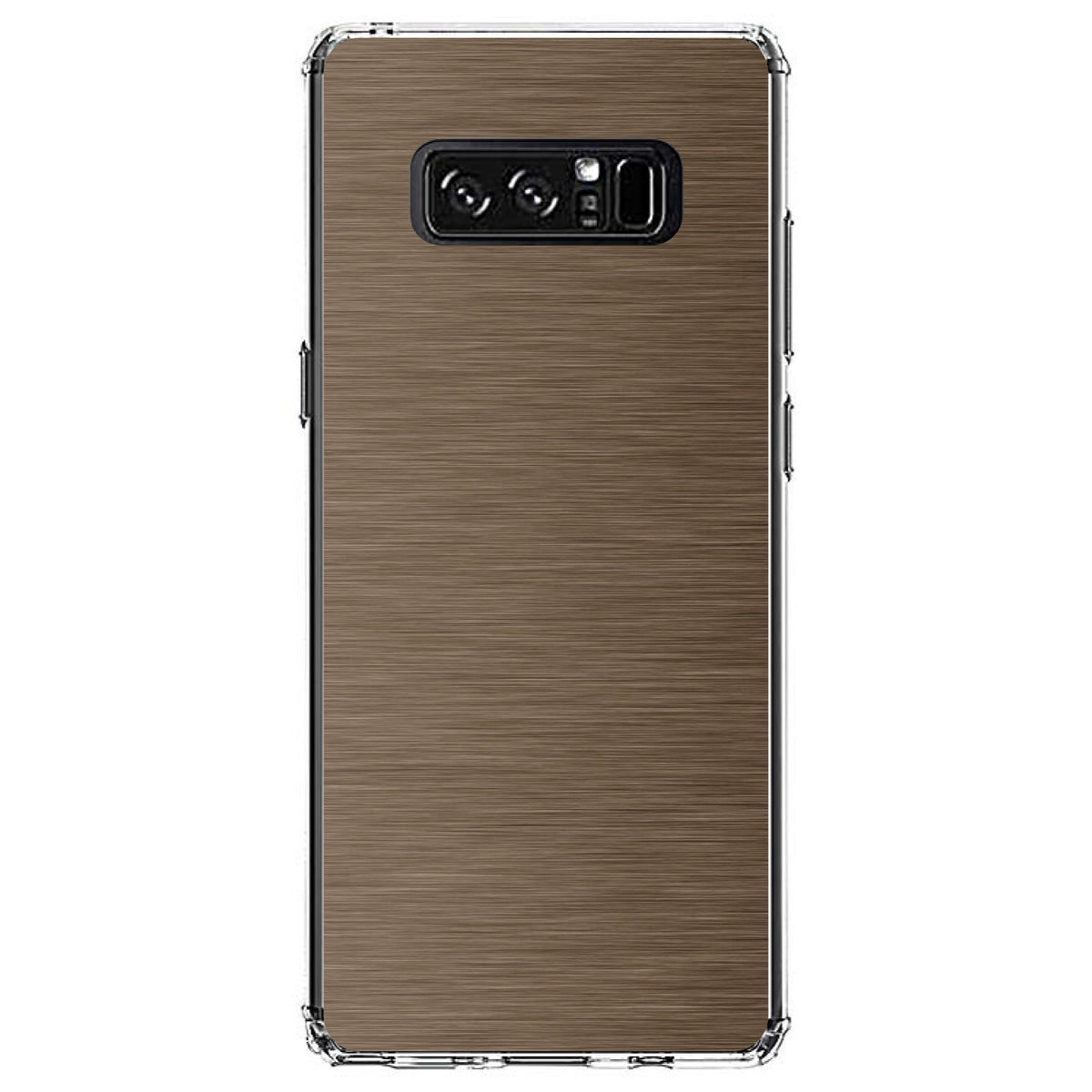 Brown Stainless Steel Image Print Clear Shockproof iPhone Case, view 12