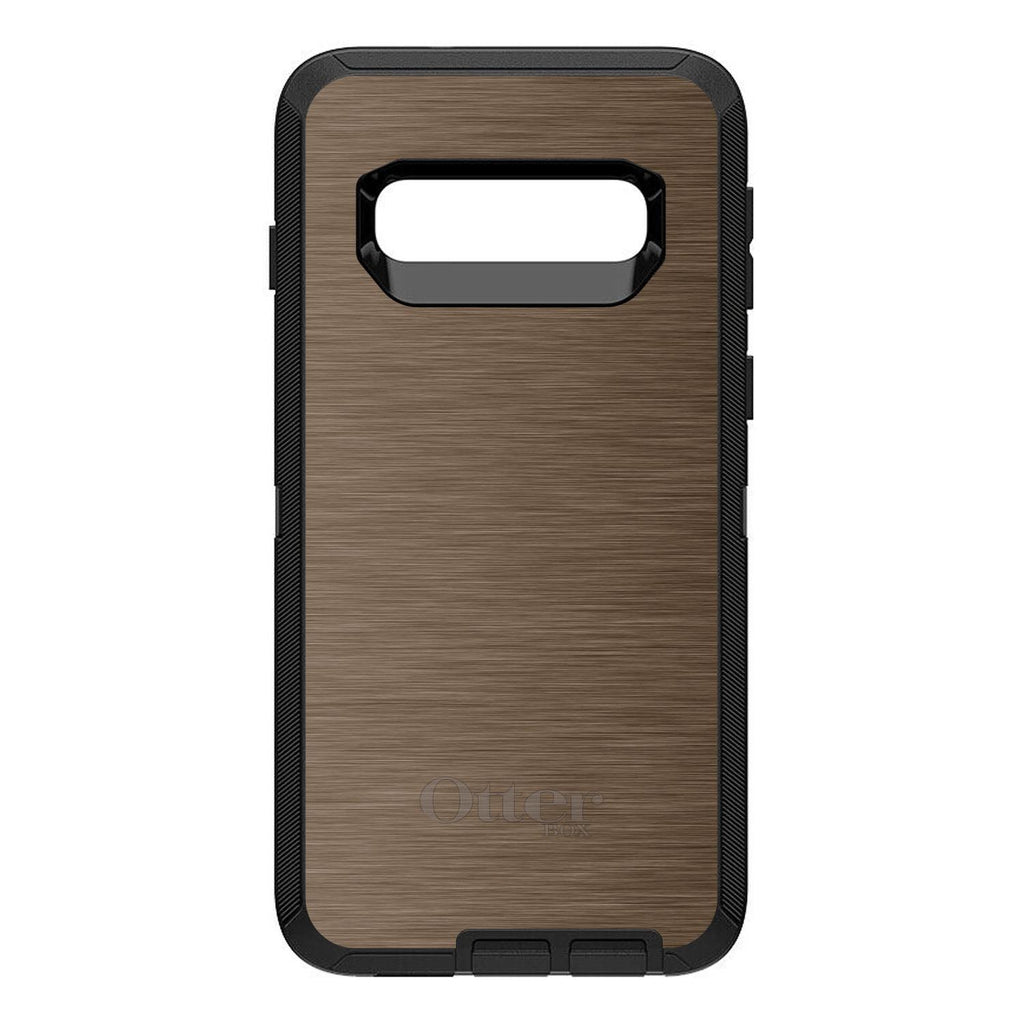 Brown Stainless Steel Print OtterBox Defender Case for iPhone & Galaxy, view 9