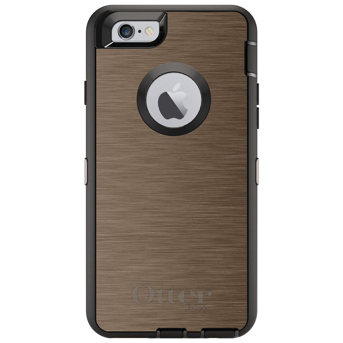 Brown Stainless Steel Print OtterBox Defender Case for iPhone & Galaxy, view 4