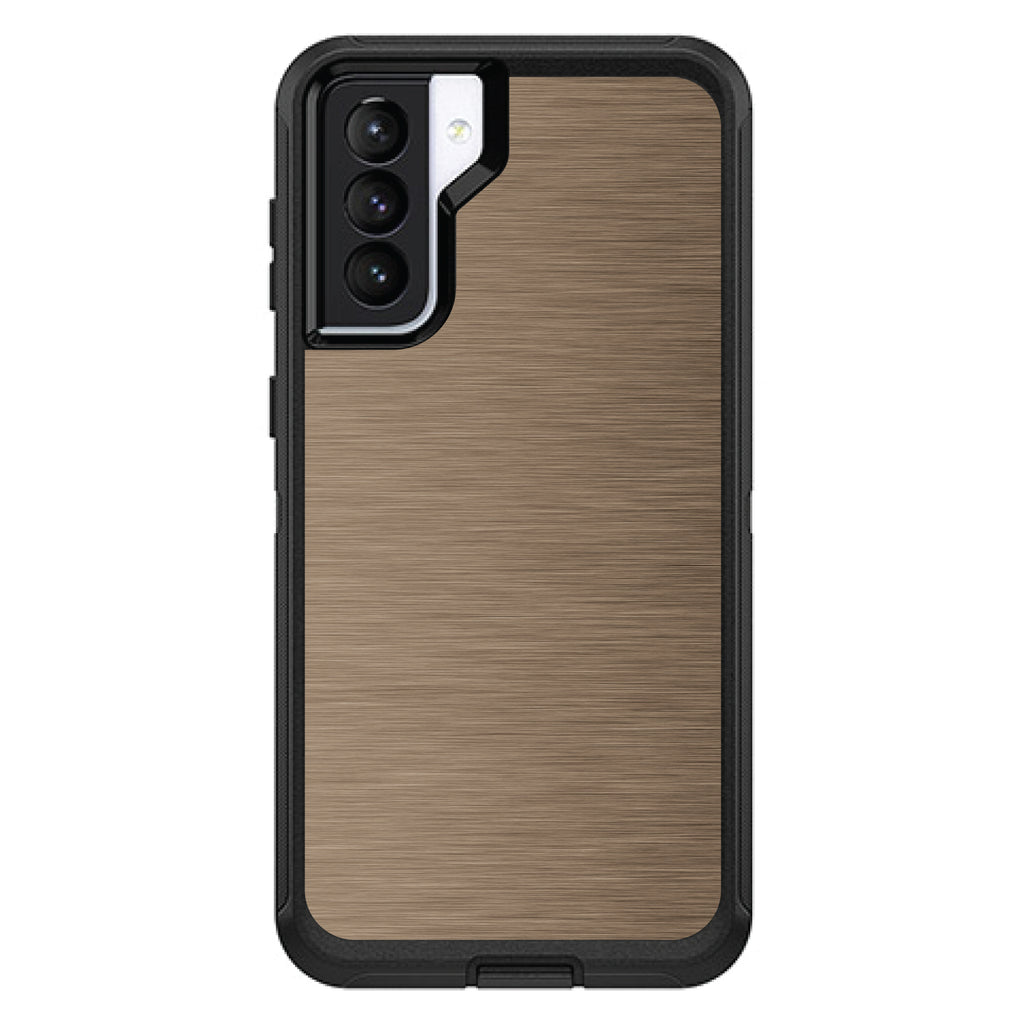 Brown Stainless Steel Print OtterBox Defender Case for iPhone & Galaxy, view 5