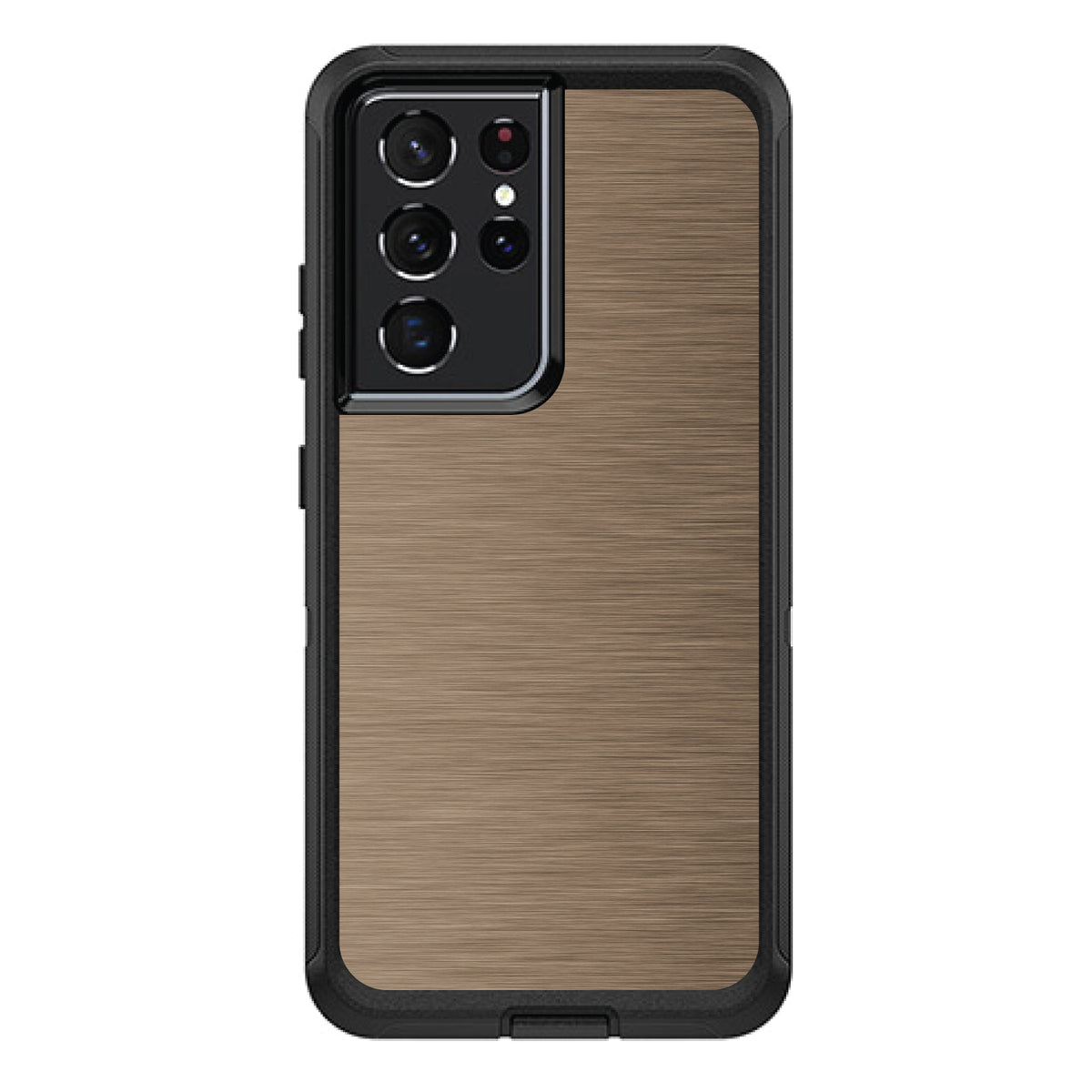 Brown Stainless Steel Print OtterBox Defender Case for iPhone & Galaxy, view 7