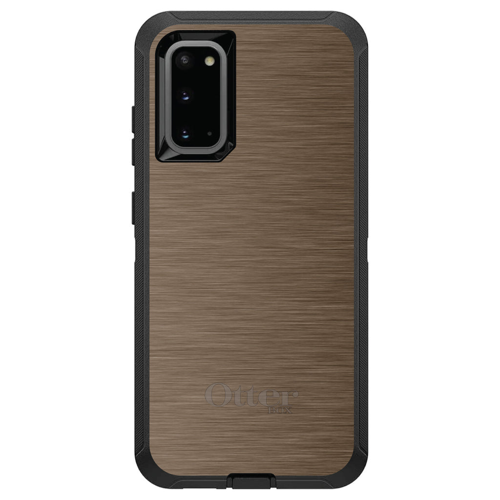 Brown Stainless Steel Print OtterBox Defender Case for iPhone & Galaxy, view 8