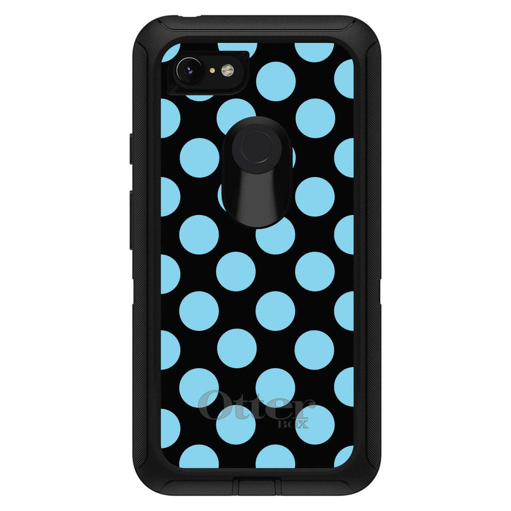 Black Blue Polka Dots OtterBox Defender Case for iPhone & Galaxy, view 18