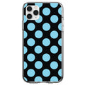 Black Blue Polka Dots Clear Shockproof iPhone Case