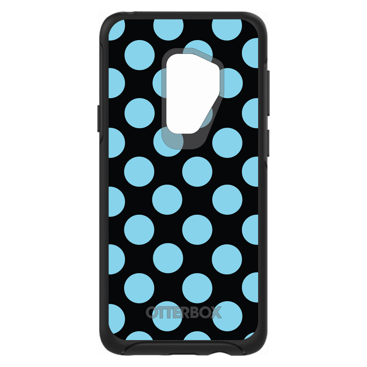 Black Blue Polka Dots OtterBox Symmetry Case for iPhone & Galaxy, view 9
