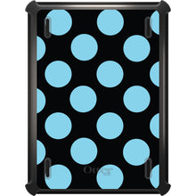 DistinctInk™ OtterBox Defender Series Case for Apple iPad / iPad Pro / iPad Air / iPad Mini - Black Blue Polka Dots