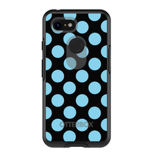 DistinctInk™ OtterBox Symmetry Series Case for Apple iPhone / Samsung Galaxy / Google Pixel - Black Blue Polka Dots