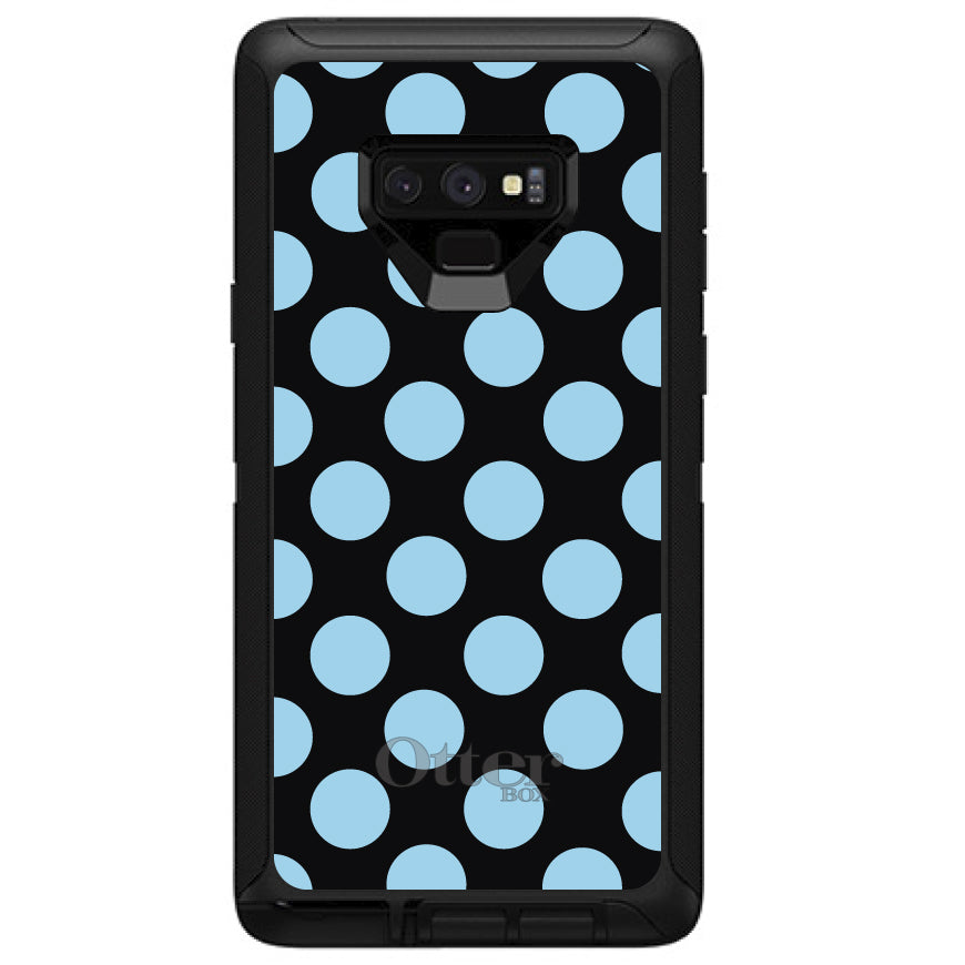 Black Blue Polka Dots OtterBox Defender Case for iPhone & Galaxy, view 16