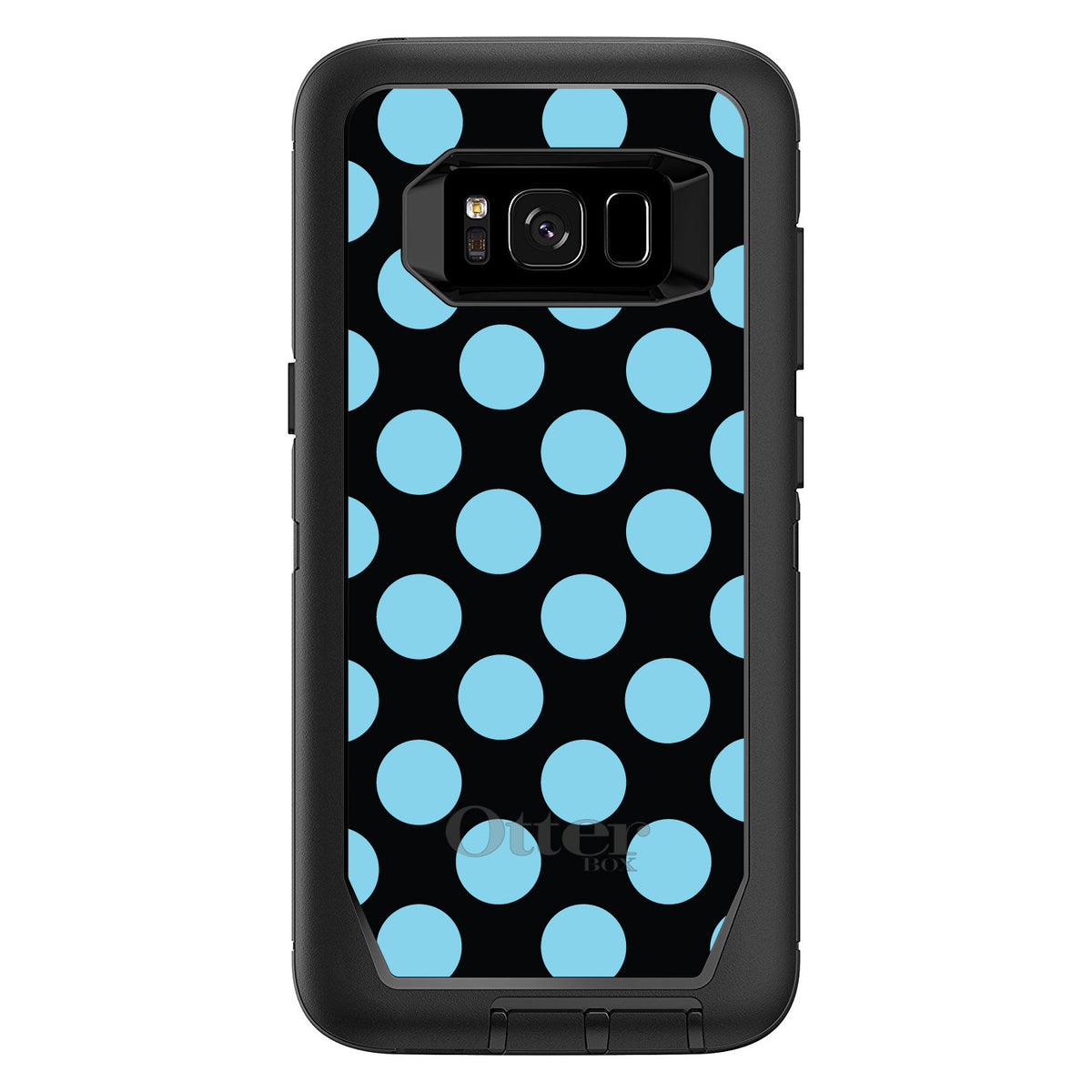 Black Blue Polka Dots OtterBox Defender Case for iPhone & Galaxy, view 12