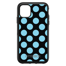 DistinctInk™ OtterBox Symmetry Series Case for Apple iPhone / Samsung Galaxy / Google Pixel - Black Blue Polka Dots