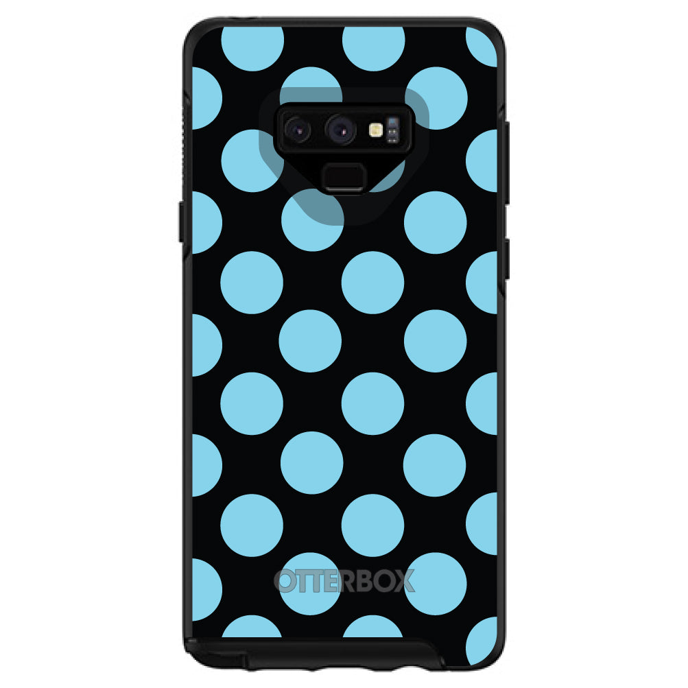 Black Blue Polka Dots OtterBox Symmetry Case for iPhone & Galaxy, view 13