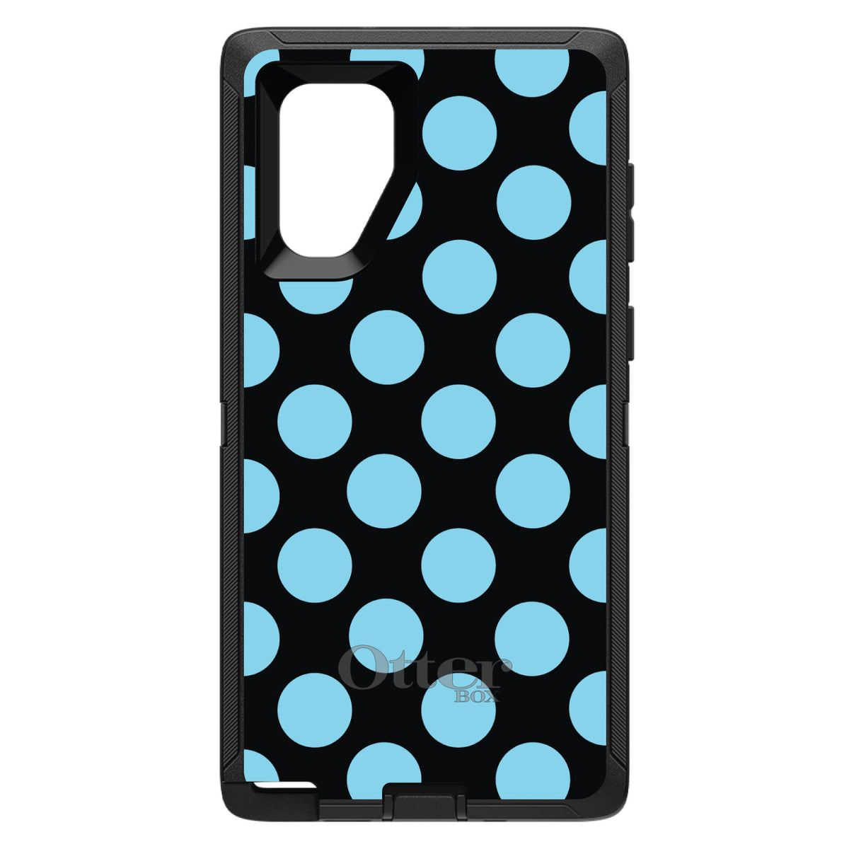 Black Blue Polka Dots OtterBox Defender Case for iPhone & Galaxy, view 15