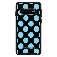 DistinctInk™ OtterBox Symmetry Series Case for Apple iPhone / Samsung Galaxy / Google Pixel - Black Blue Polka Dots