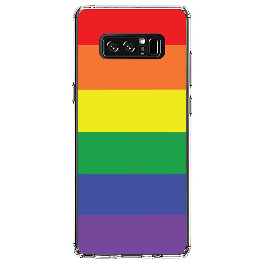 Rainbow Stripes Gay Pride Clear Shockproof iPhone Case, view 12
