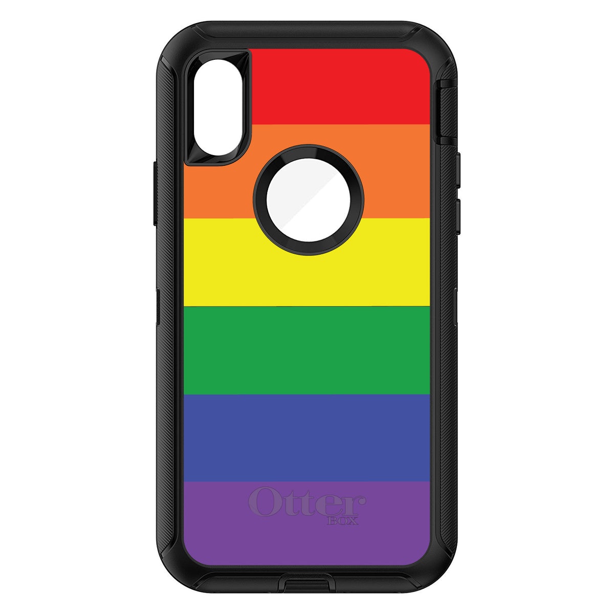 Rainbow Stripes Gay Pride OtterBox Defender Case for iPhone & Galaxy, view 3
