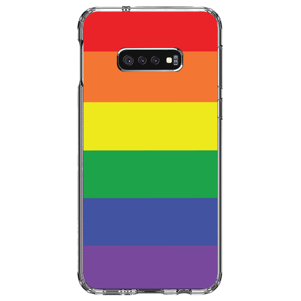 Rainbow Stripes Gay Pride Clear Shockproof iPhone Case, view 18