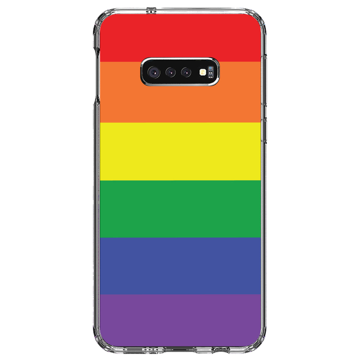 Rainbow Stripes Gay Pride Clear Shockproof iPhone Case, view 18