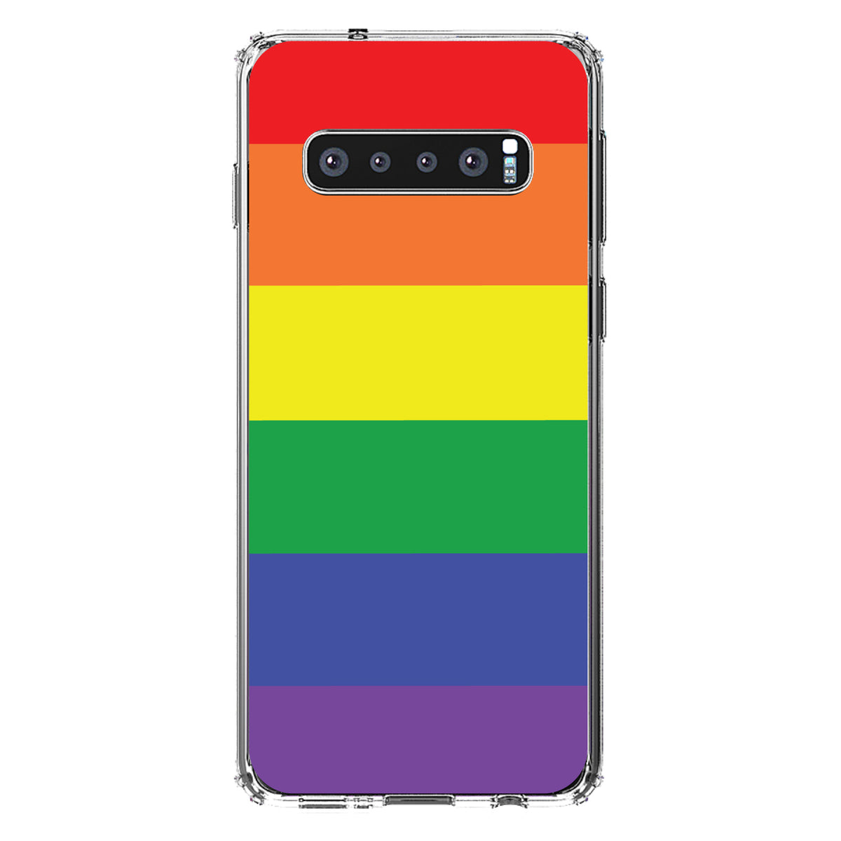 Rainbow Stripes Gay Pride Clear Shockproof iPhone Case, view 16