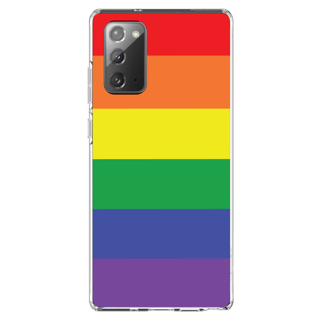 Rainbow Stripes Gay Pride Clear Shockproof iPhone Case, view 8