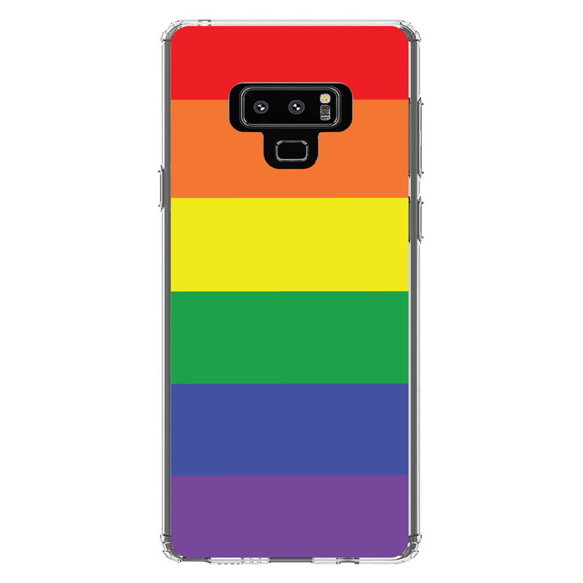 Rainbow Stripes Gay Pride Clear Shockproof iPhone Case, view 11