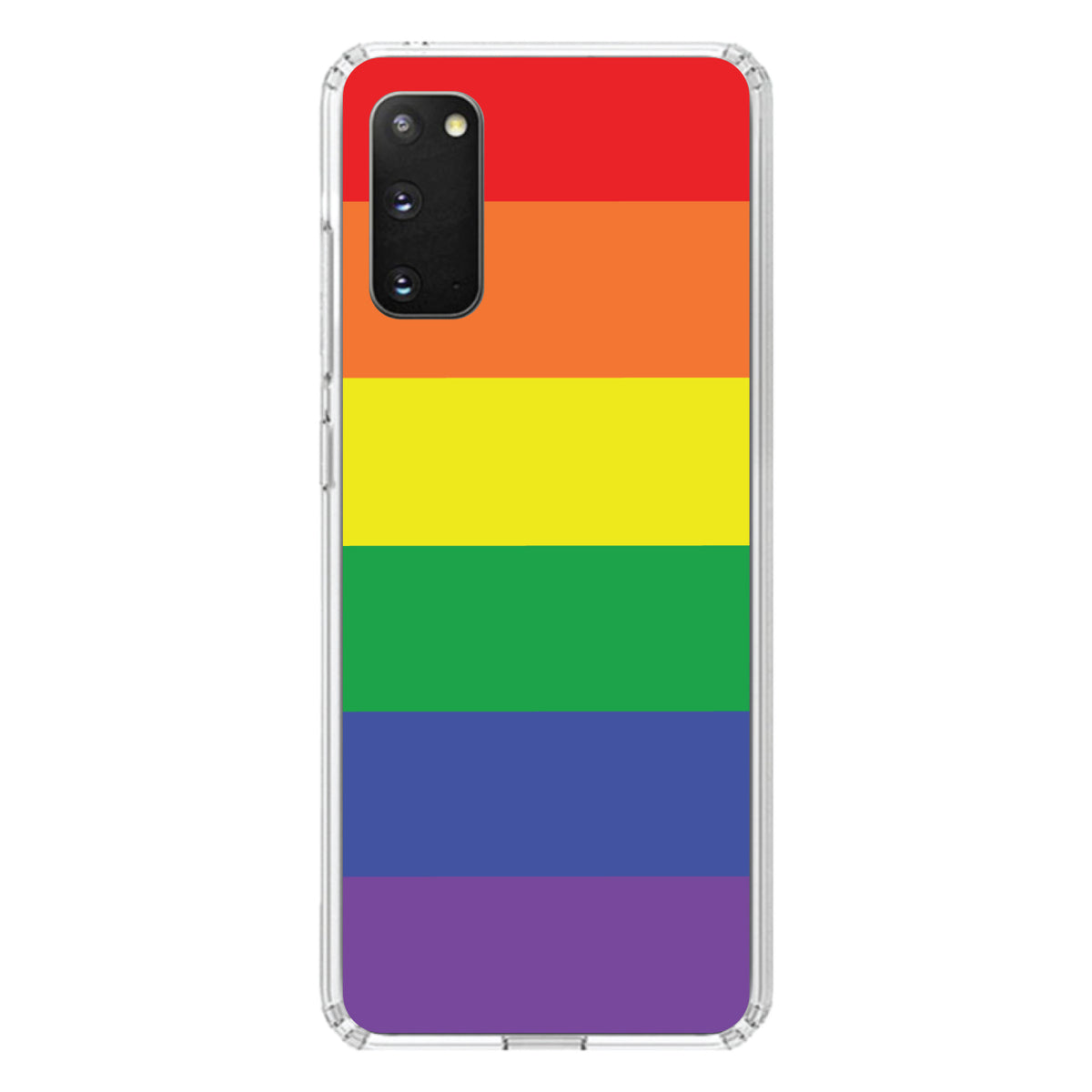 Rainbow Stripes Gay Pride Clear Shockproof iPhone Case, view 15