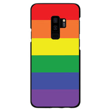 DistinctInk® Hard Plastic Snap-On Case for Apple iPhone or Samsung Galaxy - Rainbow Stripes Gay Pride