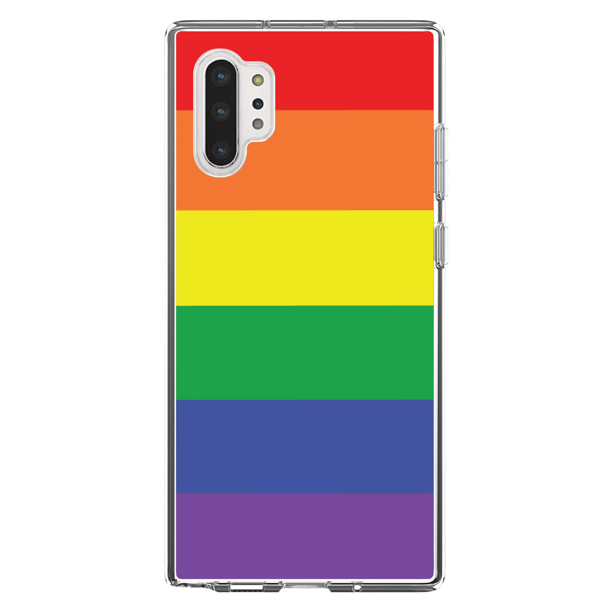 Rainbow Stripes Gay Pride Clear Shockproof iPhone Case, view 10