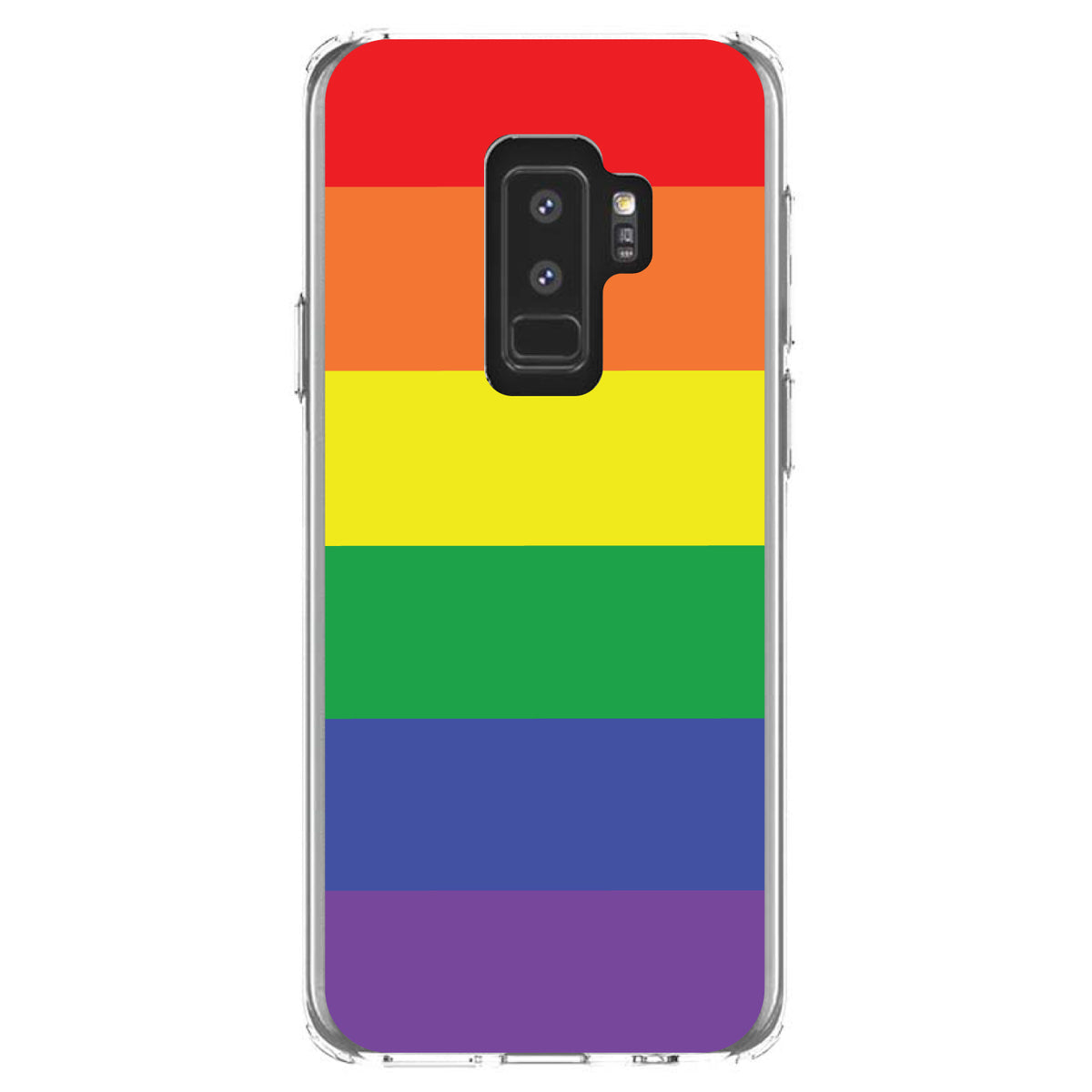 Rainbow Stripes Gay Pride Clear Shockproof iPhone Case, view 20