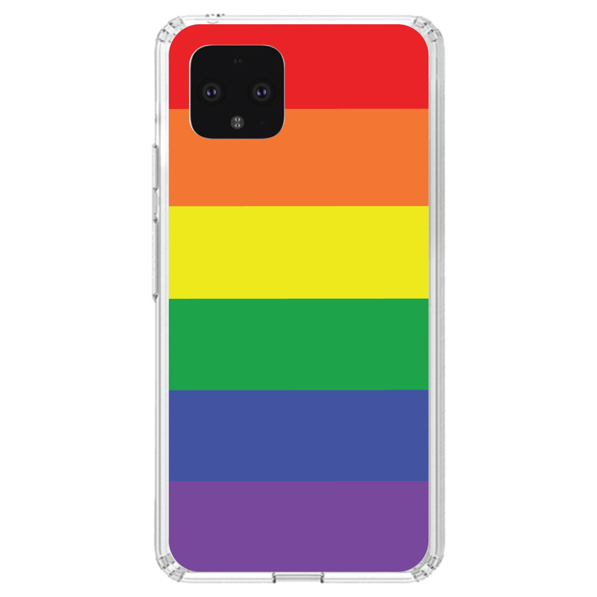 Rainbow Stripes Gay Pride Clear Shockproof iPhone Case, view 23