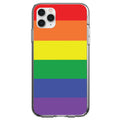 Rainbow Stripes Gay Pride Clear Shockproof iPhone Case