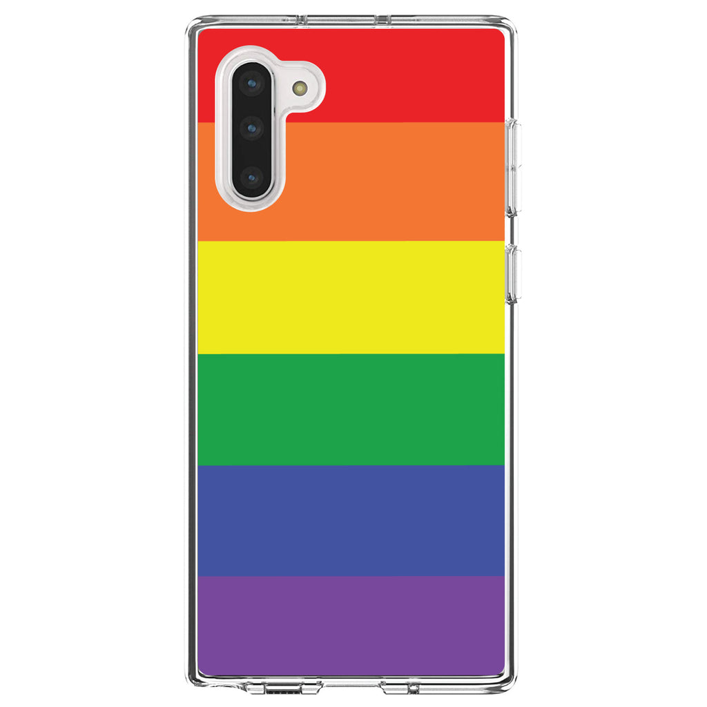 Rainbow Stripes Gay Pride Clear Shockproof iPhone Case, view 9