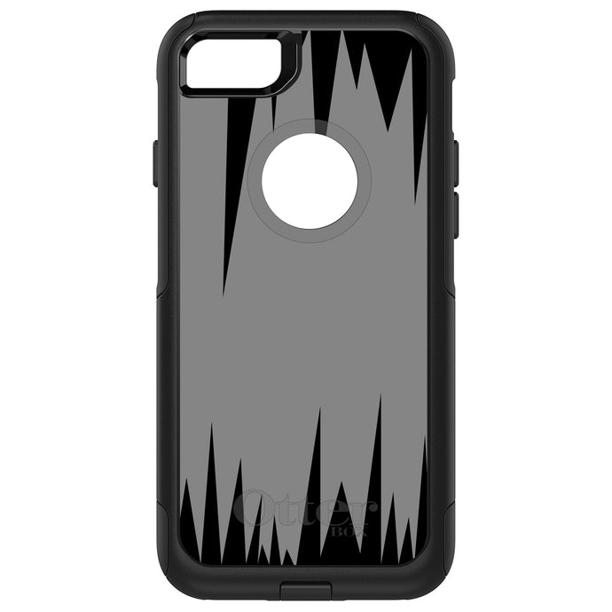 DistinctInk OtterBox Commuter Series Case for Apple iPhone or Samsung Galaxy - Grey Black Spikes