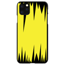 DistinctInk® Hard Plastic Snap-On Case for Apple iPhone or Samsung Galaxy - Yellow Black Spikes